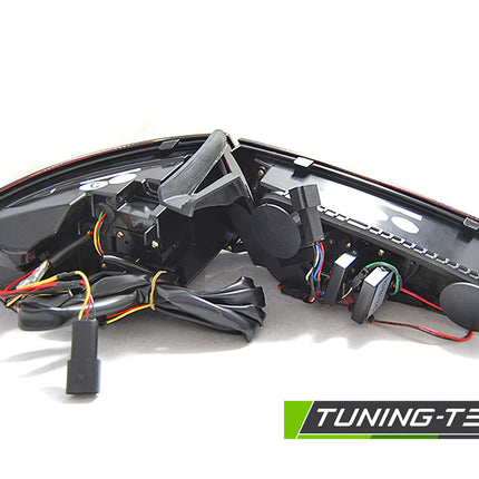 Audi A4 B8 2012-2015 Berlina Fanali Posteriori Led Bar Neri Seq Oem