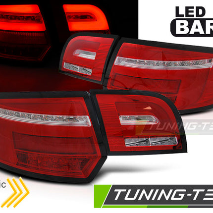 Audi A3 8P 5D 2003-2008 Fanali Posteriori Led Bar Rosso Bianco Seq