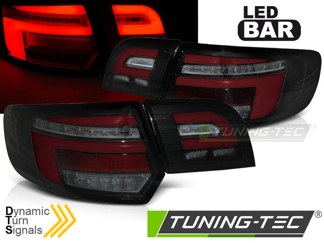 Audi A3 8P 5D 2003-2008 Fanali Posteriori Led Bar Rosso Neri Seq