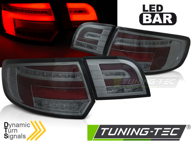 Audi A3 8P 5D 2008-2012 Fanali Posteriori Led Bar Rosso Fumé Seq