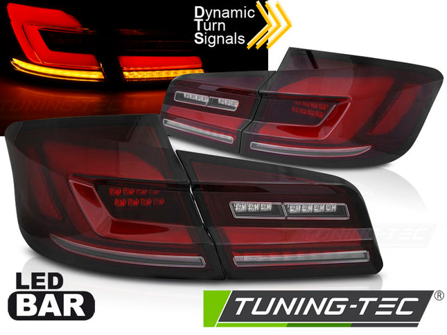 Bmw F10 2010-2016 Fanali Posteriori Led Bar Seq Rosso Fumé