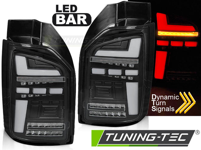 Vw T6 T6.1 2015-2021 Fanali Posteriori Led Bar Neri Seq Oem Led