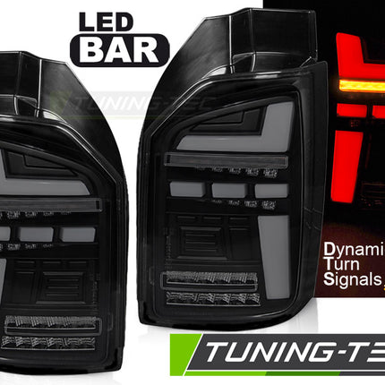 Vw T6 T6.1 2015-2021 Fanali Posteriori Led Bar Neri Fumé Seq Oem Led