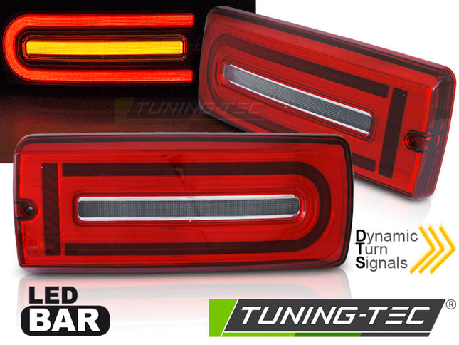 Mercedes W463 1990-2018 Classe G Fanali Posteriori Led Bar Rosso Bianco