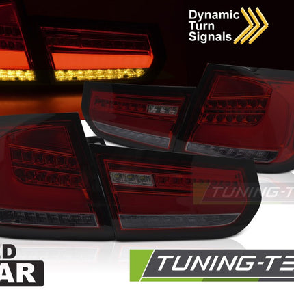 BMW F30 2011-2015 Fanali Posteriori LED BAR Rosso Fumé Sequenziali