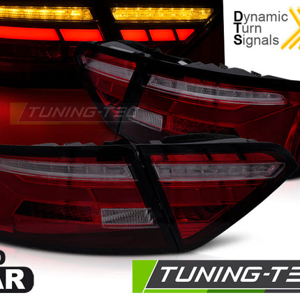 Audi A5 2011-2016 Fanali Posteriori Led Bar Rosso Fumé Sequenziali