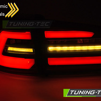Vw Golf 7 2017-2019 Sw Fanali Posteriori Led Neri Seq