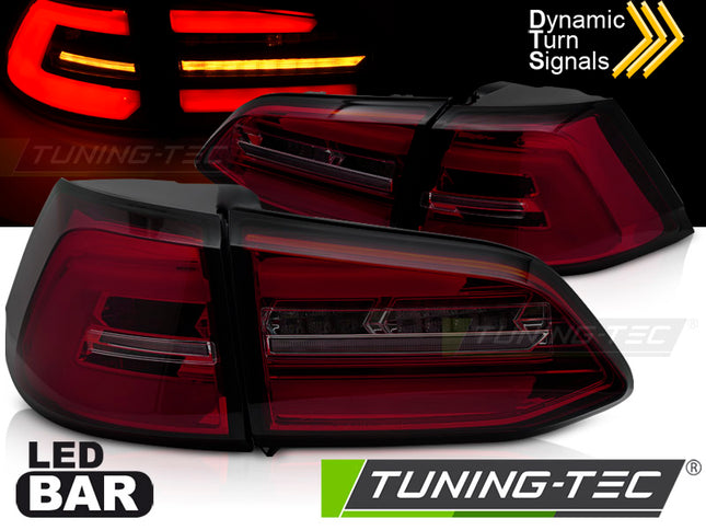 VW Golf 7 2017-2019 Fanali Posteriori LED rosso fumé sequenziali SW