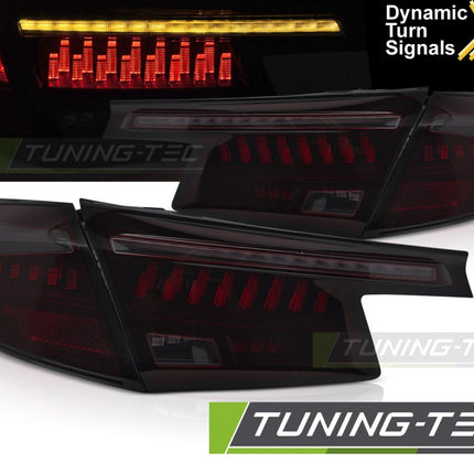 Honda Civic Xi 2021- Fanali Posteriori Led Neri Rosso Fumé