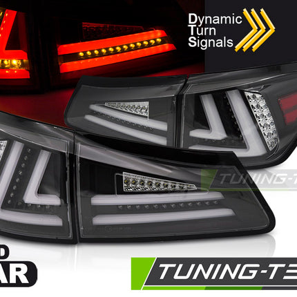 Lexus Is II 2006-2013 Fanali Posteriori Led Neri Led Sql