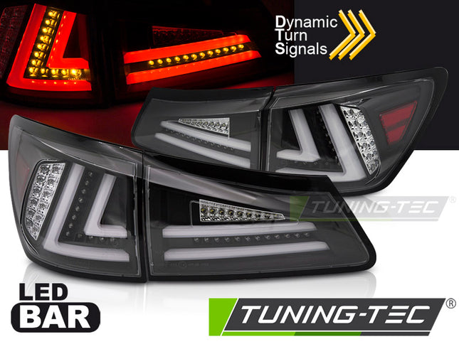 Lexus Is II 2006-2013 Fanali Posteriori Led Neri Led Sql