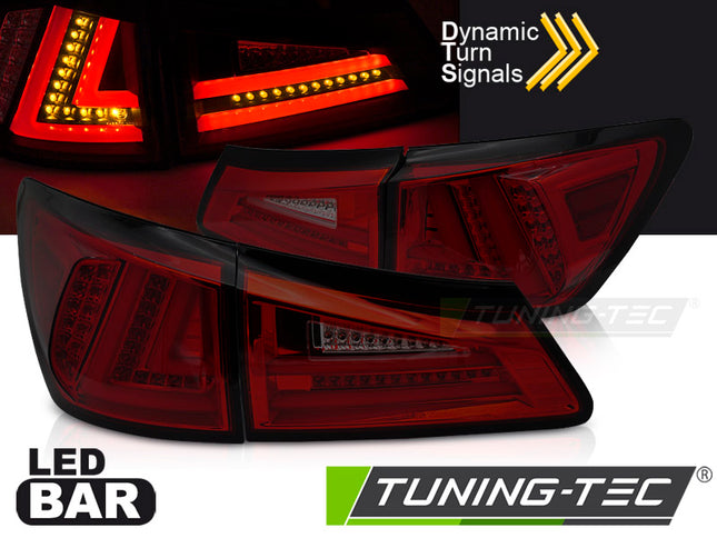 Lexus IS II 2006-2013 Fanali Posteriori LED rosso fumé sequenziale