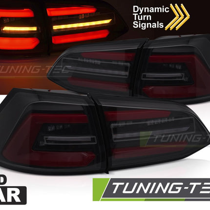 Vw Golf 7 2017-2019 Sw Fanali Posteriori Led Neri Fumé Con Sequenziali