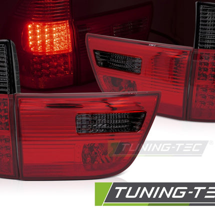 Bmw X5 E53 1999-2003 Fanali Posteriori Led Rosso Fumé