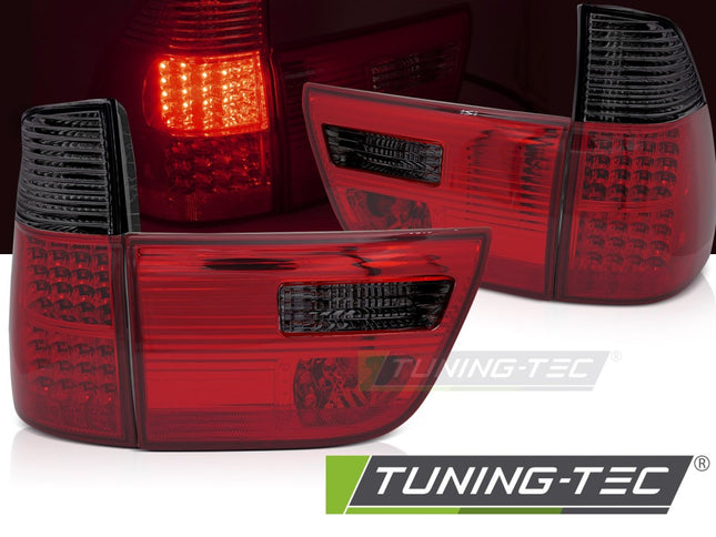 Bmw X5 E53 1999-2003 Fanali Posteriori Led Rosso Fumé