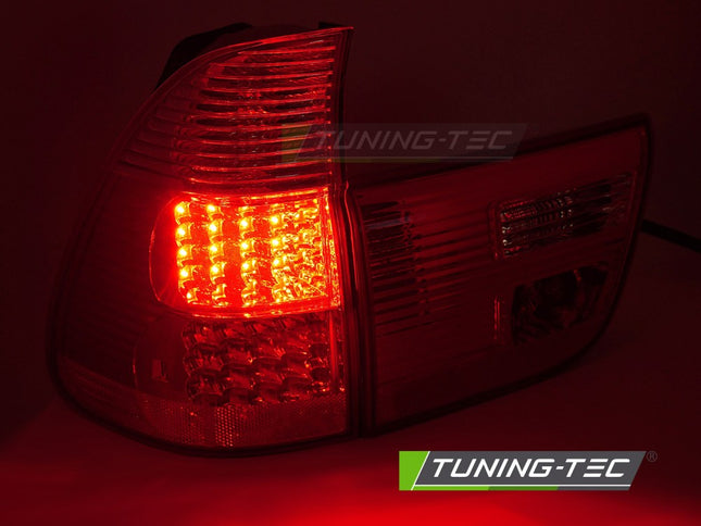 Bmw X5 E53 1999-2003 Fanali Posteriori Led Rosso Fumé