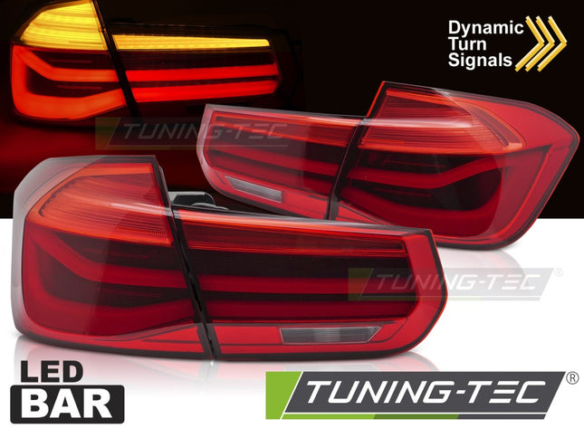 Bmw F30 2011-2018 Fanali Posteriori Led Bar Seq Rosso