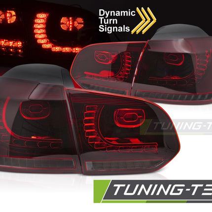 VW Golf 6 2008-2013 Fanali Posteriori LED rosso fumé sequenziali