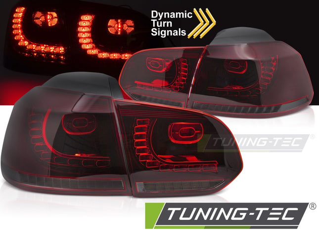 VW Golf 6 2008-2013 Fanali Posteriori LED rosso fumé sequenziali