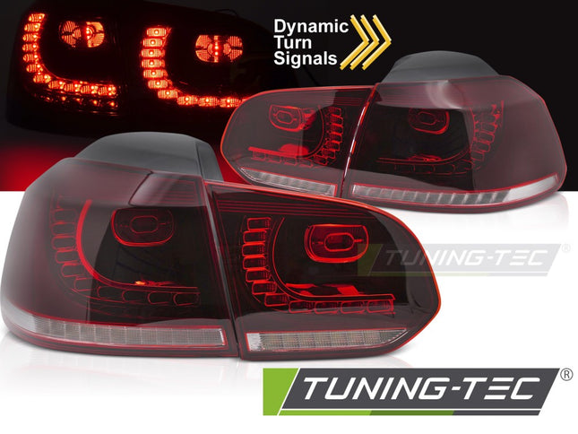 VW Golf 6 2008-2013 Fanali Posteriori LED Rosso Bianco sequenziali