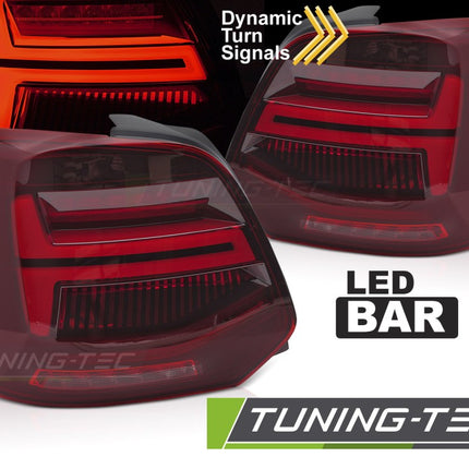 Vw Polo V 2009-2017 Fanali Posteriori Led Rosso Led Bar