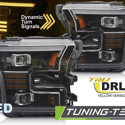 FORD F150 MK13 2014-2017 Fari Anteriori Full LED Nero