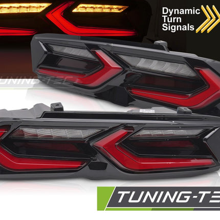 Chevrolet Camaro 2019-2023 Fanali Posteriori LED Nero-rosso
