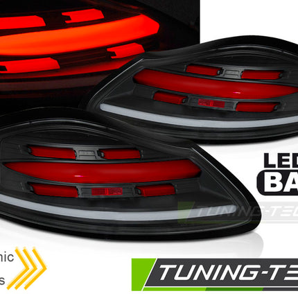 Porsche Boxster 986 1996-2004 Fanali Posteriori Led Bar Neri Rosso Seq