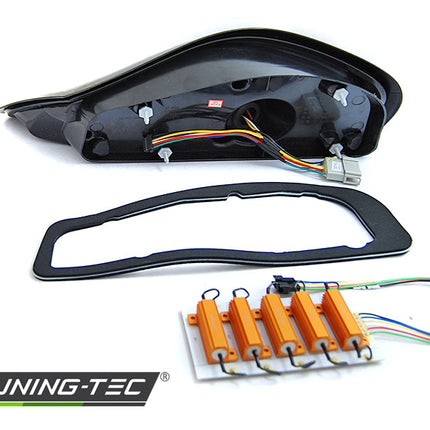 Porsche Boxster 986 1996-2004 Fanali Posteriori Led Bar Neri Rosso Seq