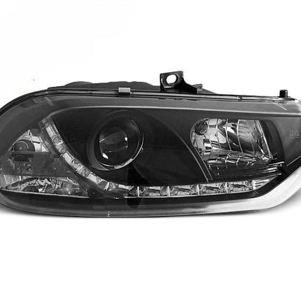 Kit Fari LED Anteriori Nero per Alfa 156 con Luci diurne