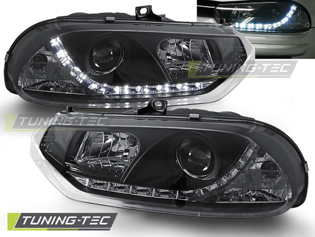 Fari LED Alfa Romeo 156 Nero Vetro Chiaro 1997-2003