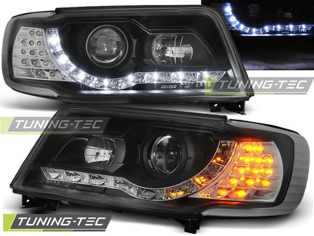 Audi 100 C4 1990-1994 Fari Anteriori LED Daylight Nero
