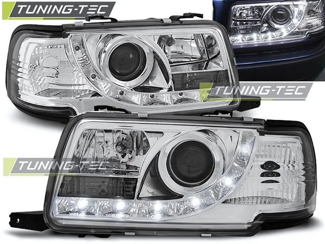 Audi 80 B4 1991-1996 Fari Anteriori LED Daylight Cromato