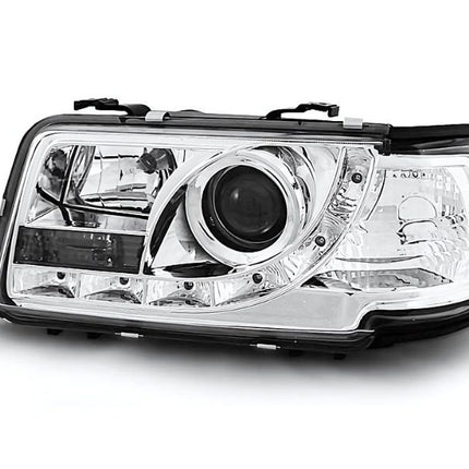 Fari Daylight LED Audi 80 B4 Cromati con H1 Incluso