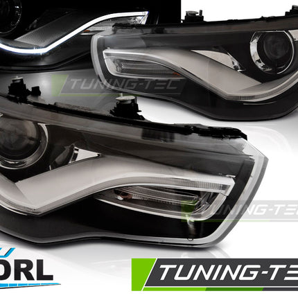 AUDI A1 8X 2010-2014 Fari Anteriori Luci Diurne a LED Nero