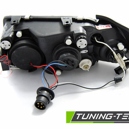 Fari Alogeni Audi A3 8L con Angel Eyes Bianchi