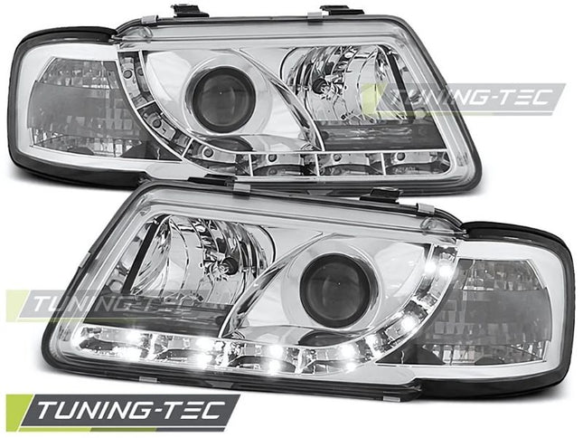 Audi A3 8L 1996-2000 Fari Anteriori LED Daylight Cromato