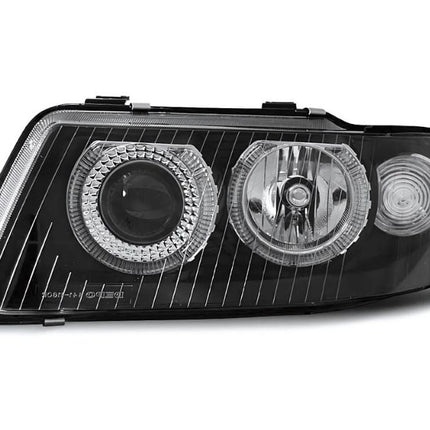 Fari anteriori Angel Eyes gialli per Audi A3 8L 2000-2003