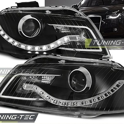 Audi A3 8P 2003-2008 Fari Anteriori LED Daylight Nero