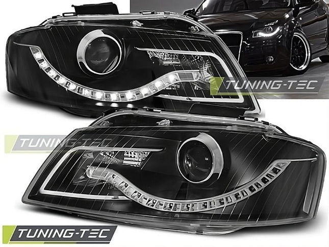 Audi A3 8P 2003-2008 Fari Anteriori LED Daylight Nero