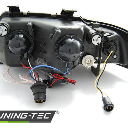 Fari Alogeni Angel Eyes CCFL per Audi A4 B5 Omologati