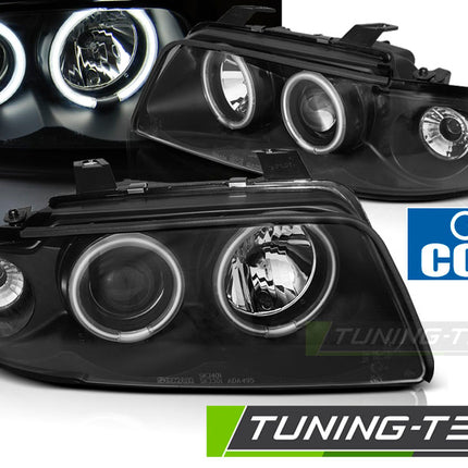 Audi A4 B5 1994-1998 Fari Anteriori Angel Eyes CCFL Bianchi