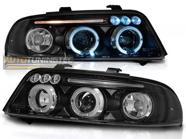 AUDI A4 B5 1999-2001 Fari Anteriori Angel Eyes Neri