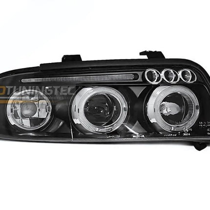 AUDI A4 B5 1999-2001 Fari Anteriori Angel Eyes Neri