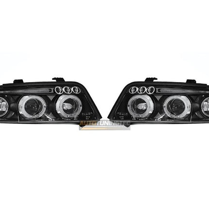AUDI A4 B5 1999-2001 Fari Anteriori Angel Eyes Neri