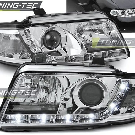 AUDI A4 B5 1999-2001 Fari Anteriori LED Daylight Cromato