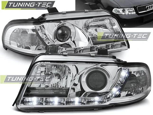AUDI A4 B5 1999-2001 Fari Anteriori LED Daylight Cromato