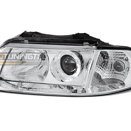 Fari anteriori Audi A4 B5 omologati ECE, look sportivo 