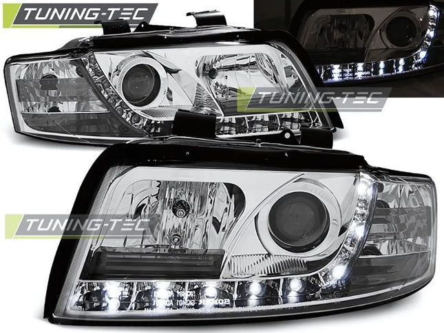 Audi A4 B6 2000-2004 Fari Anteriori LED Daylight Cromati