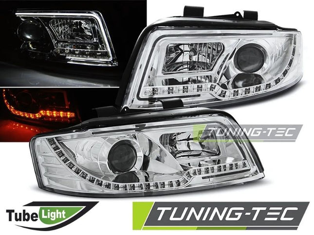 Audi A4 B6 2000-2004 Fari Anteriori LED Lightube Cromati